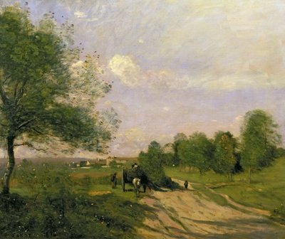 Il Carro, Souvenir di Saintry, 1874 da Jean Baptiste Camille Corot